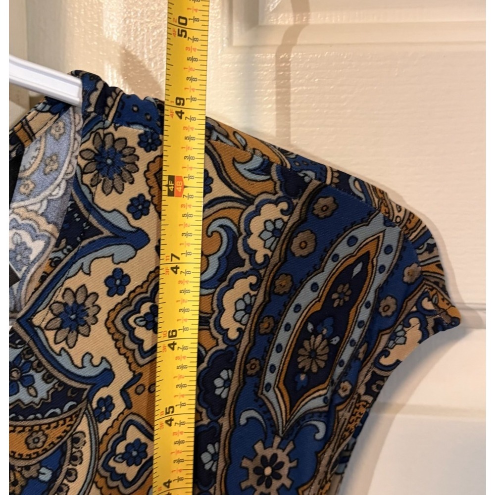 NEW Ralph Lauren LRL Paisley Twist Front Dress Sz 8 Multicolor Elegant Classic - Picture 11 of 12